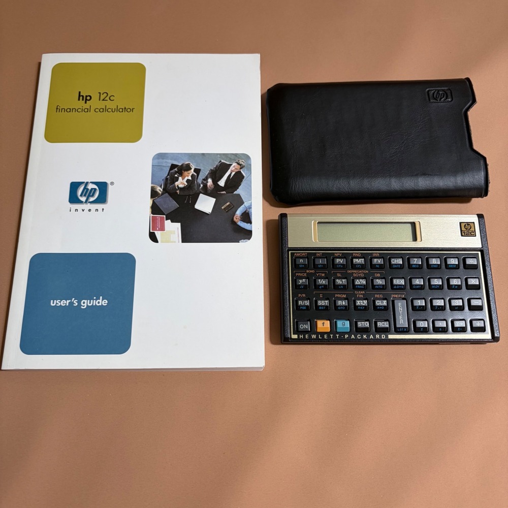 HP 12c Financial Calculator with Case and User Guide Hewlett Packard RPN
